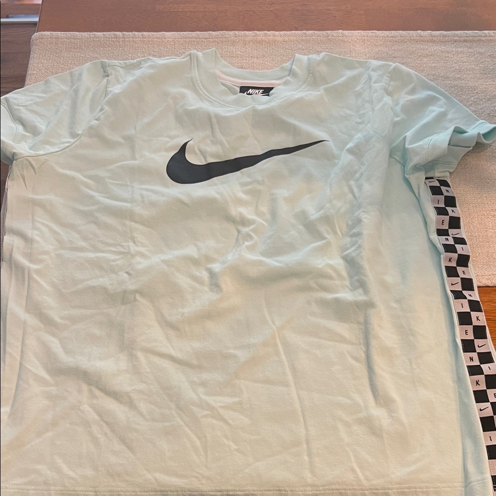 Nike Sky Blue Tee with Black Swoosh